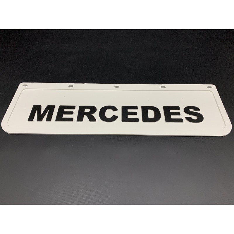 Брызговик с надписью "MERCEDES" Тиснёный белый (180Х600)