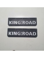 Брызговик на крыло кабины с объёмным рисунком "KING OF THE ROAD" Чёрный (180X600)