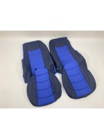 Набор чехлов для сидений DAF XF EURO 6 из эко кожи синего цвета