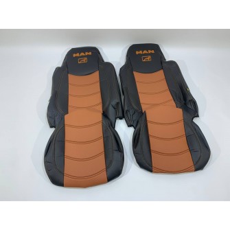 Набор чехлов для сидений MAN TGA 460-480 XXL чёрно-коричневого цвета