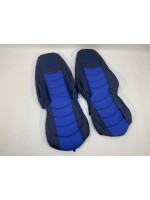 Набор чехлов для сидений SCANIA R-G 420 (высокое и низкое) из эко кожи синего цвета