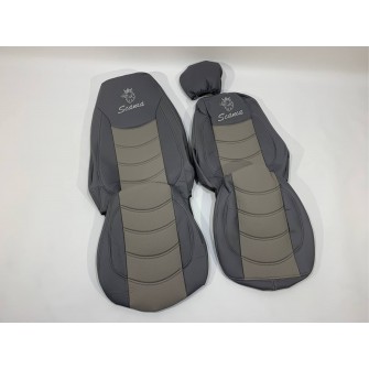 Набор чехлов для сидений SCANIA R-G 420 (все низкие) серого цвета