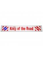 Брызговик на задний бампер универсальный "KING OF THE ROAD" Тиснёный белый 1 сорт (350Х2400)