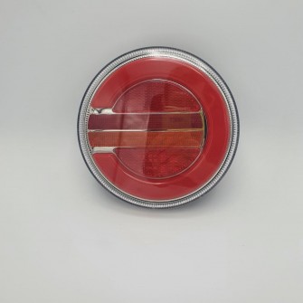 Универсальный задний фонарь диодный с динамическим индикатором поворота круглый LED + НЕОН 10-30V L