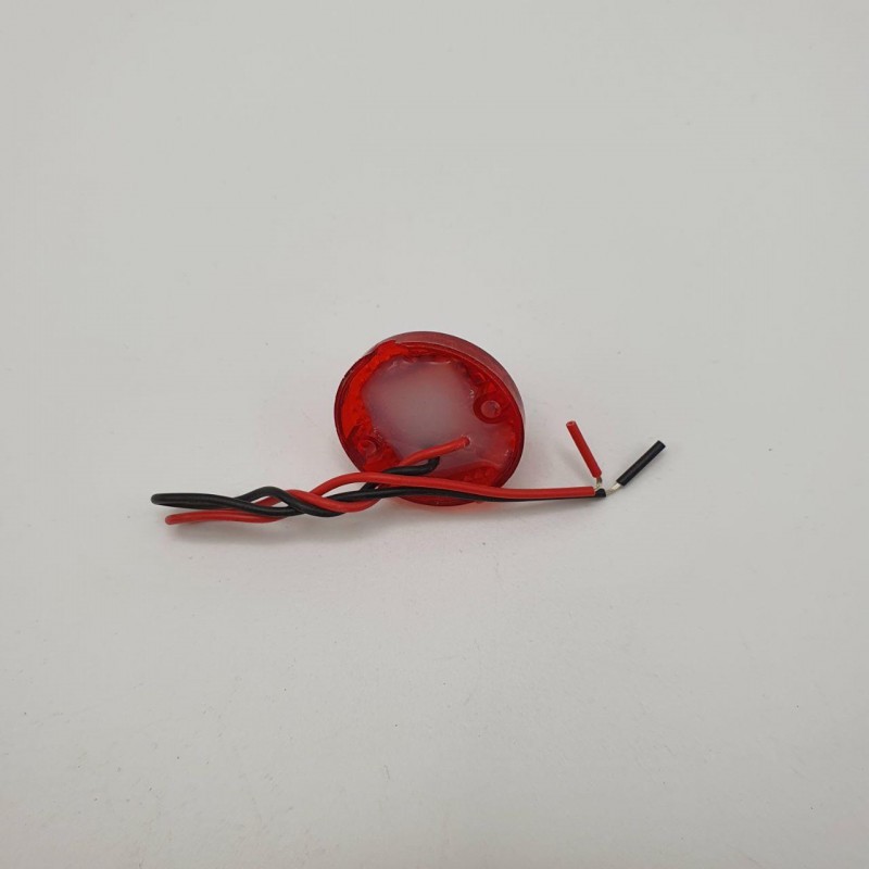 Фонарь габаритный круглый универсальный светодиодный красный 12-24V