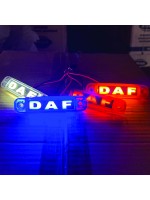 Габаритный фонарь светодиодный красный 24В с надписью Daf