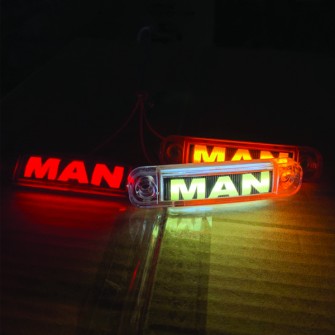 Габаритный фонарь светодиодный 24В с надписью MAN