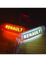 Габаритный фонарь светодиодный белый 24В с надписью Renault