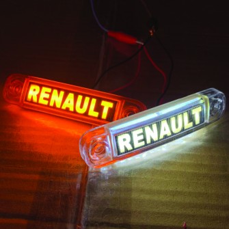 Габаритный фонарь светодиодный 24В с надписью RENAULT