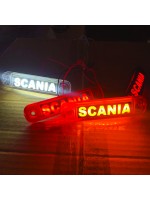 Габаритный фонарь светодиодный синий 24В с надписью Scania