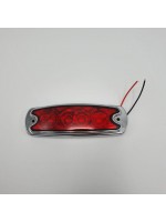 Габаритный фонарь хромированный светодиодный красный 4LED 24V