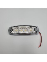 Габаритный фонарь хромированный светодиодный белый 4LED 24V