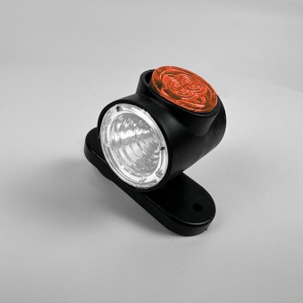 Габаритный фонарь прицепа Рог трехцветный 8 см LED 24v BAD