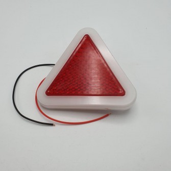 Светоотражатель треугольный красный LED+НЕОН 12-24V
