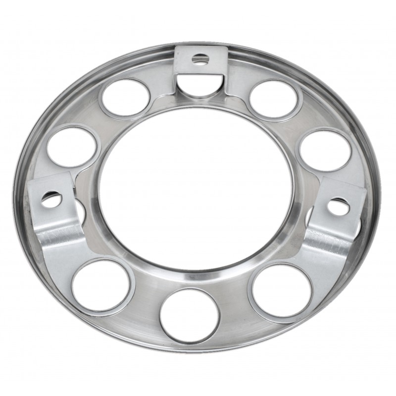 Защитное декоративное кольцо с открытым центром на диск колеса 22,5" из нержавеющей стали