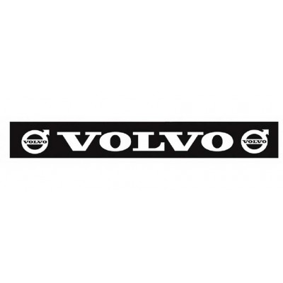 Брызговик на задний бампер с рисунком "VOLVO" Чёрно-Белый (350X2400)