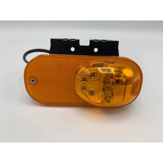 Габаритный фонарь жёлтый 2 стороны 24V LED 