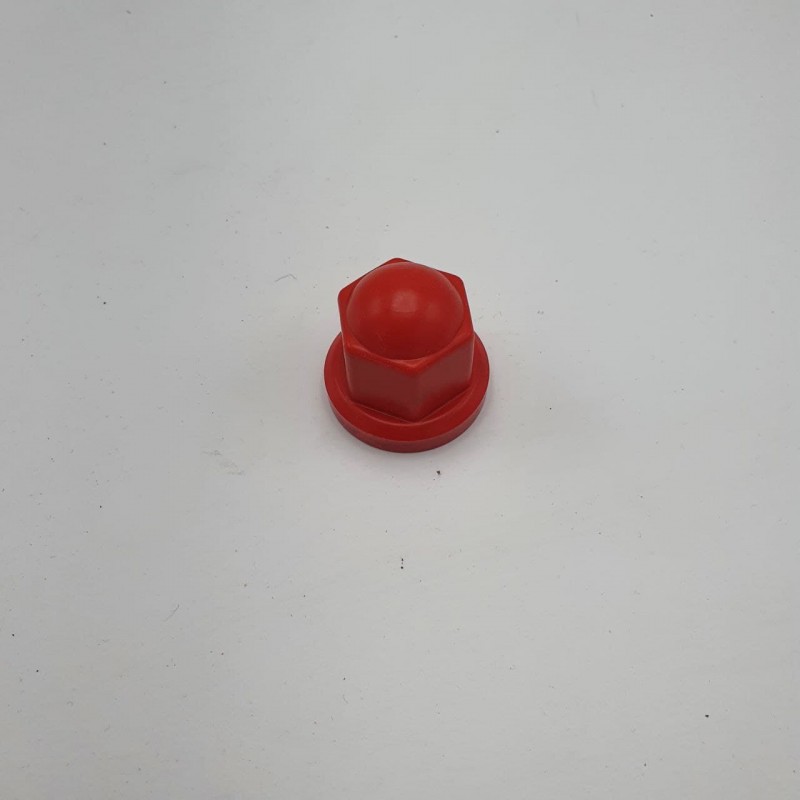 Колпачок на колесную гайку 27 пластиковый красного цвета