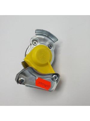 Головка сцепления пневмопривода (М22Х1,5) С обратным клапаном (Автомат) Жёлтая