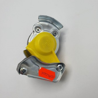 Головка сцепления пневмопривода (М22Х1,5) С обратным клапаном (Автомат) Жёлтая