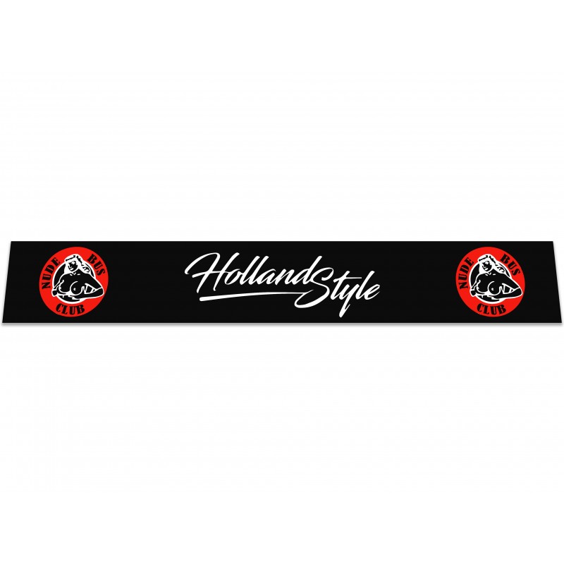 Брызговик на задний бампер универсальный с надписью Holland Style (350Х2400) черный