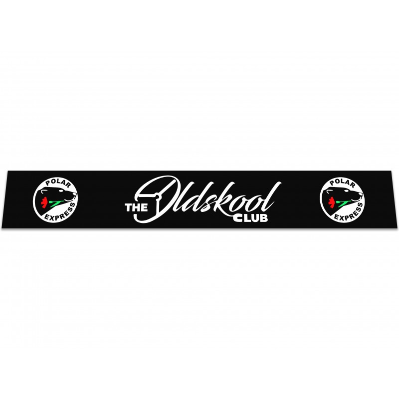 Брызговик на задний бампер универсальный с надписью The Oldskool Club (350Х2400) черный
