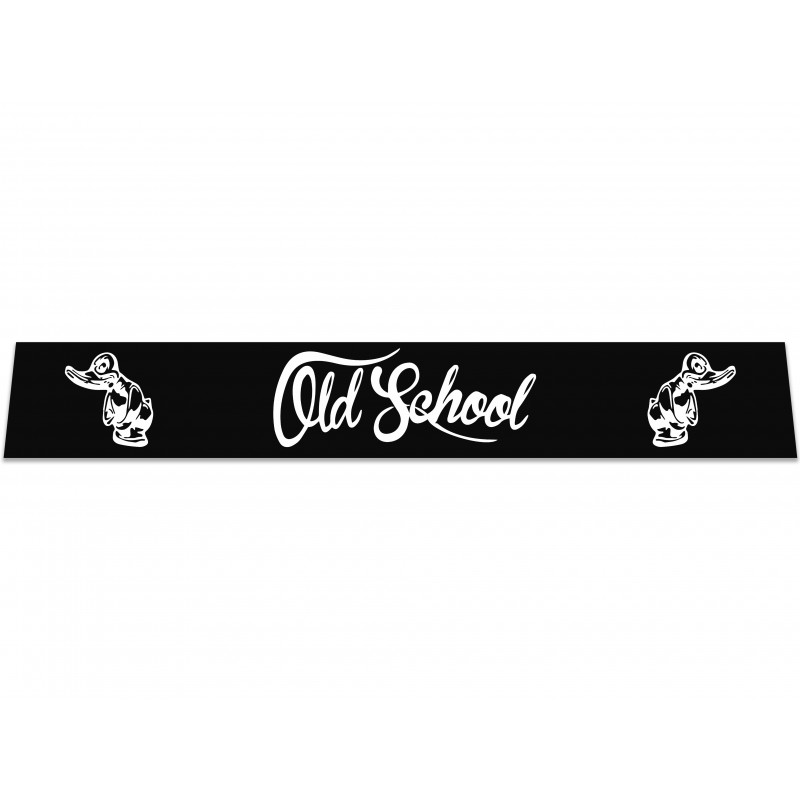 Брызговик на задний бампер универсальный с надписью Old School и рисунком (350Х2400) черный