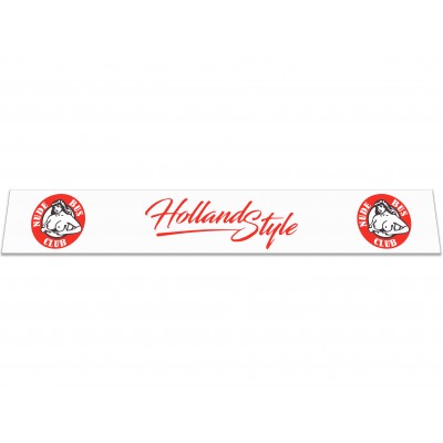 Брызговик на задний бампер универсальный с надписью Holland Style (350Х2400) белый