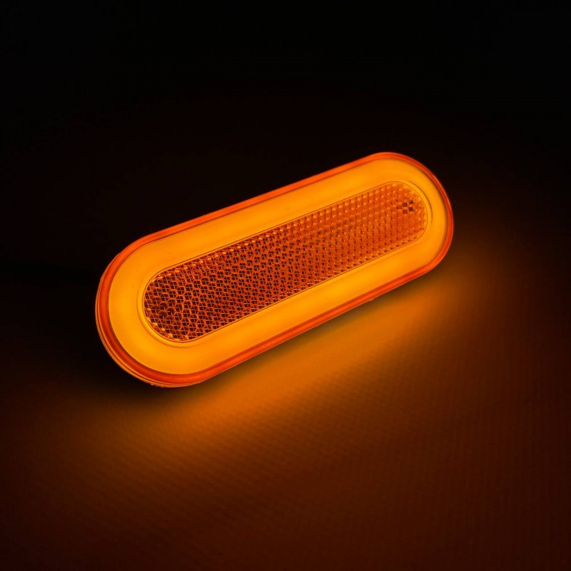 Габаритный фонарь универсальный желтый Неон 24v LED