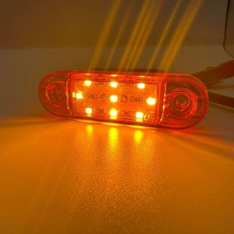 Габаритный фонарь 12-24v 9 LED Желтый 8 см FR0174