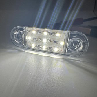 Габаритный фонарь 12-24v 9 LED Белый 8 см FR0174