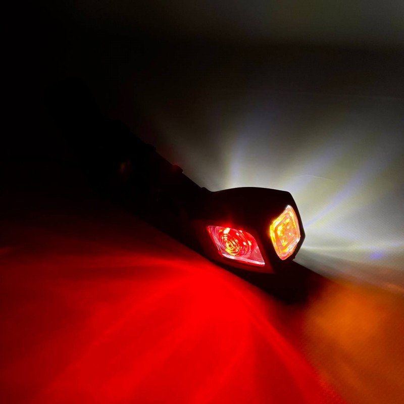 Габаритный фонарь заноса прицепа трехцветный 20 см LED 12-24v