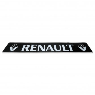Брызговик на задний бампер с рисунком "RENAULT" Чёрно-Белый (2400X350)