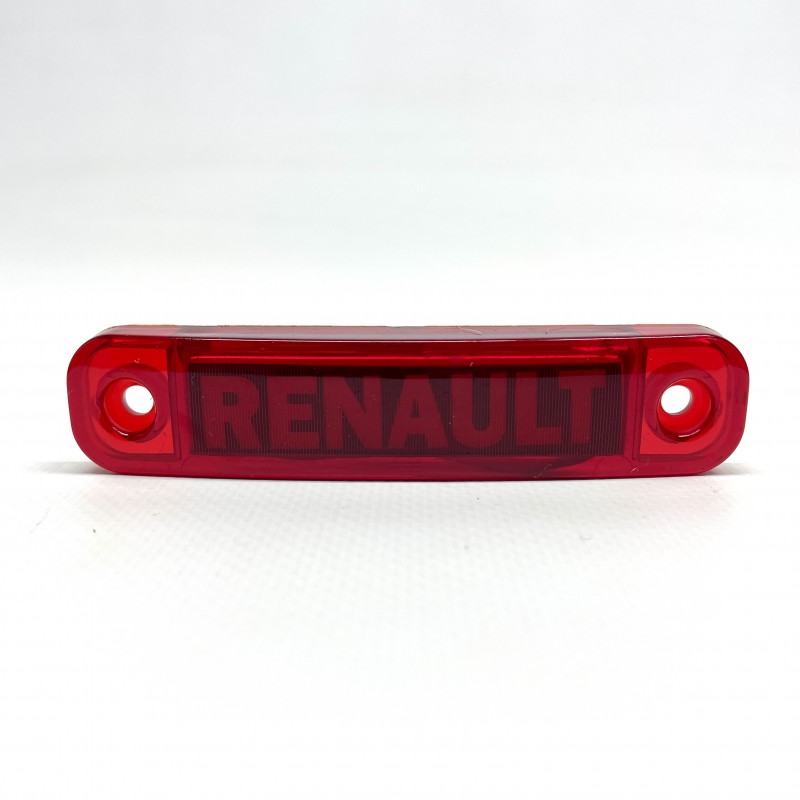Габаритный фонарь светодиодный красный 24В с надписью RENAULT