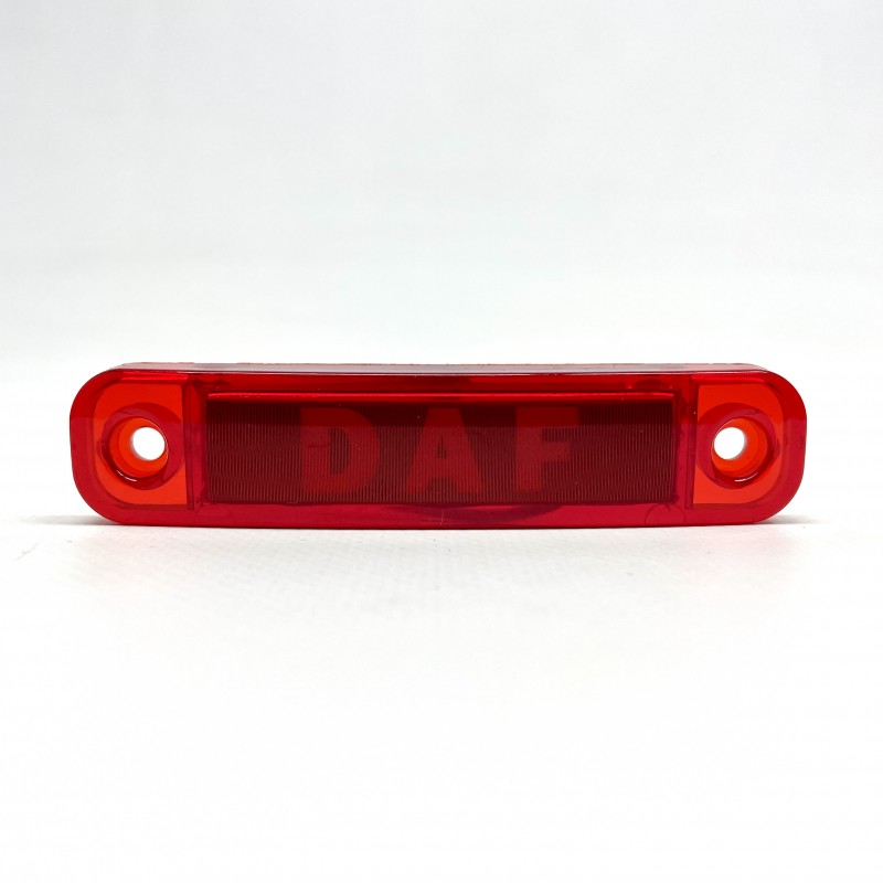 Габаритный фонарь светодиодный красный 24В с надписью Daf