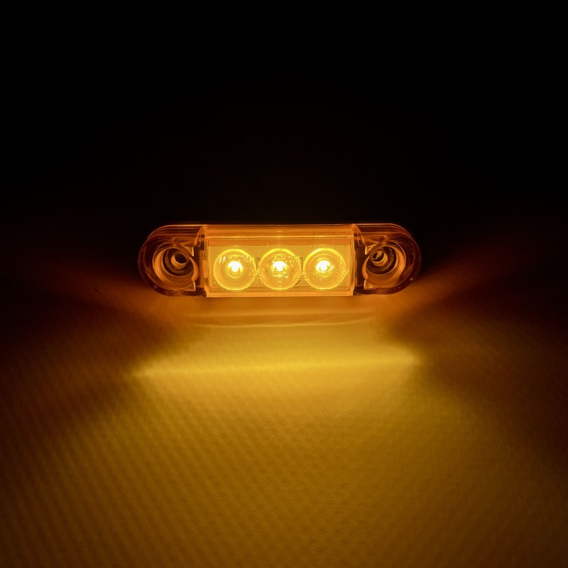 Габаритный фонарь 12-24v LED 3 Желтый HORPOL