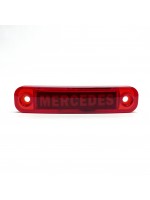 Габаритний ліхтар світлодіодний червоний 24В з написом Mercedes