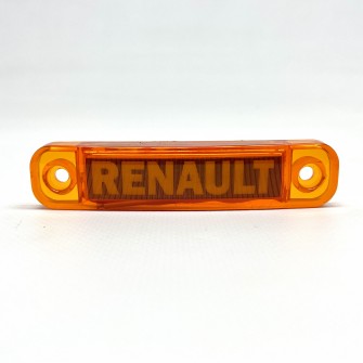 Габаритный фонарь светодиодный желтый 24В с надписью Renault