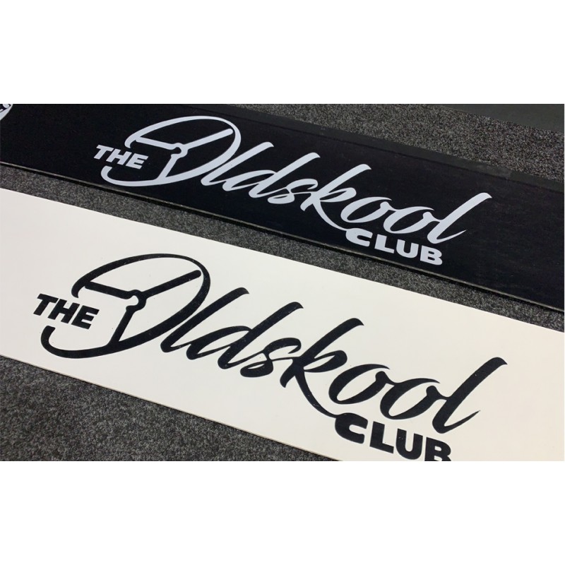 Брызговик на задний бампер с надписью The Oldskool Club (350Х2400) чёрный