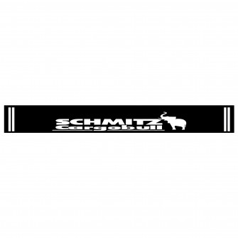 Брызговик на задний бампер универсальный с рисунком "SCHMITZ CARGOBULL" Чёрный (350Х2400)