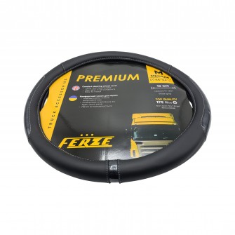 Чехол для руля эко-кожа с чёрными вставками 450 мм