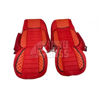 Чехлы на сиденье DAF XF105-106 Широкие Красные
