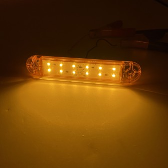 Габаритный фонарь светодиодный жёлтый 12LED 24V