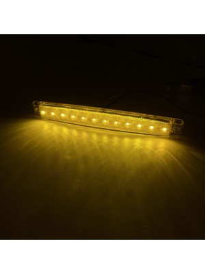 Габаритный фонарь светодиодный жёлтый 12LED 24V