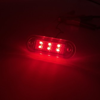 Габаритний ліхтар світлодіодний Червоний 12-24V 6LED