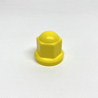 Ковпачок на колісну гайку 27 пластиковий жовтого кольору
