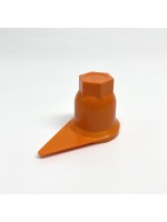 Колпачок на колесную гайку 32 "Стрелка" пластиковый оранжевого цвета