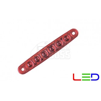 Фонарь габаритный диодный 24v 6LED красный