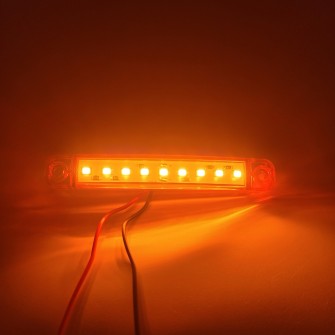 Фонарь габаритный диодный 12-24v 9 LED желтый