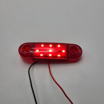 Габаритный фонарь 12-24v 9 LED Красный 8 см FR0174